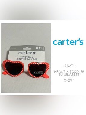 🆕CARTER’S - 0/24M - NWT - INFANT GIRLS HEART SUNGLASSES